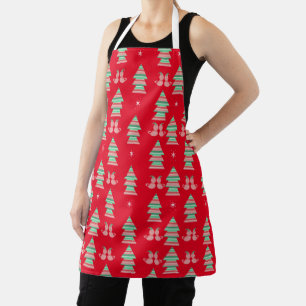 Cute Christmas Cat Holiday Christmas Apron