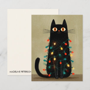 Cute Christmas Cat Lover Card