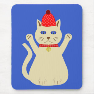 Cute Christmas Cat Mouse Mat