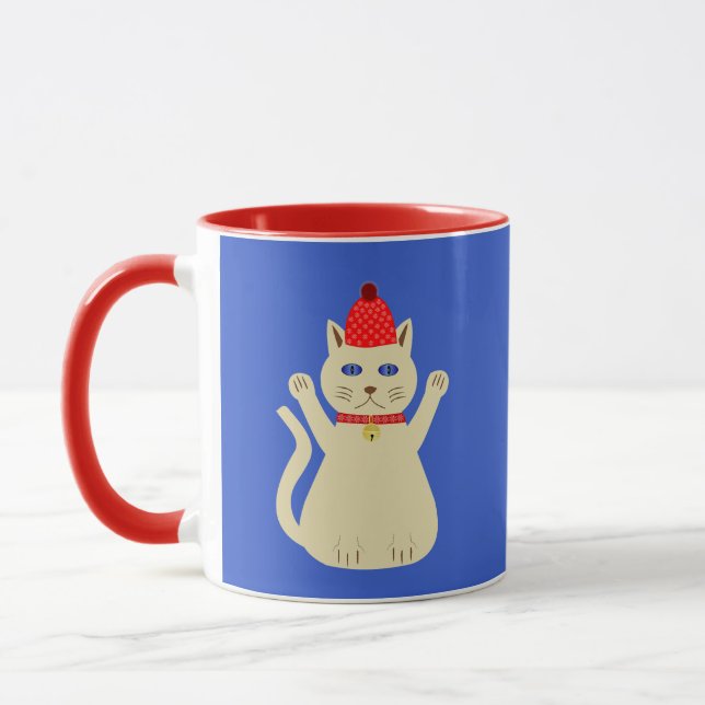 Cute Christmas Cat Mug (Left)
