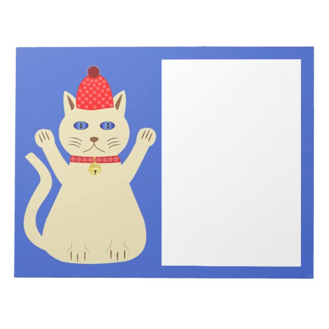 Cute Christmas Cat Notepad (Front)