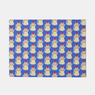 Cute Christmas Cat Patterned Doormat