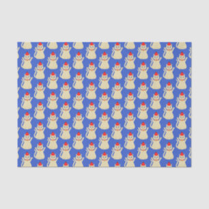 Cute Christmas Cat Patterned Tissue Paper