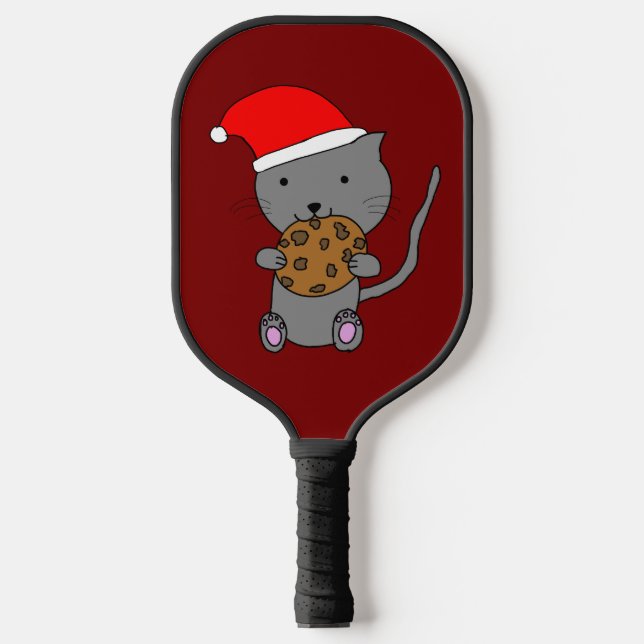 Cute Christmas Cat Pickleball Paddle (Front)