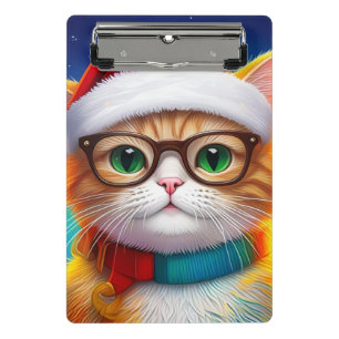 Cute Christmas Cat Santa Claus-68265 Mini Clipboard