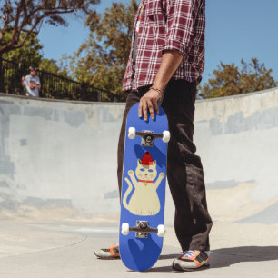 Cute Christmas Cat Skateboard