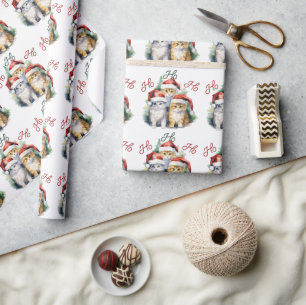 Cute Christmas Cat  Wrapping Paper