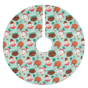 Cute Christmas Cats Brushed Polyester Tree Skirt