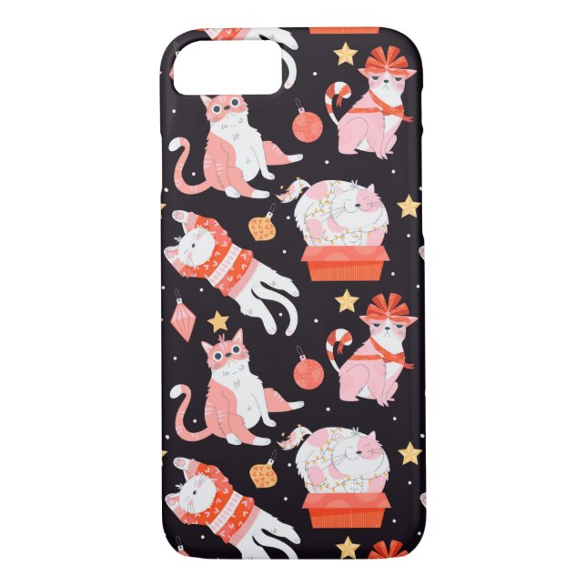 Cute Christmas Cats Case-Mate iPhone Case (Back)