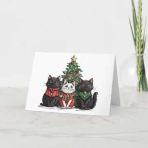 Cute Christmas Cats Holiday Card