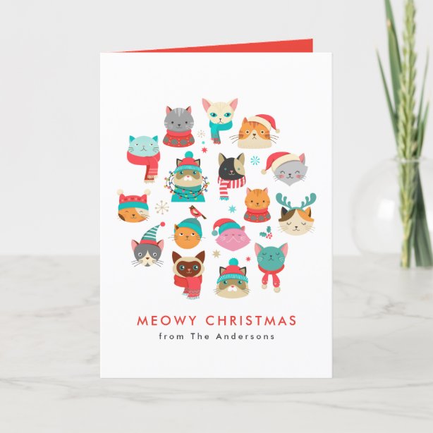 Cat Christmas Cards | Zazzle UK