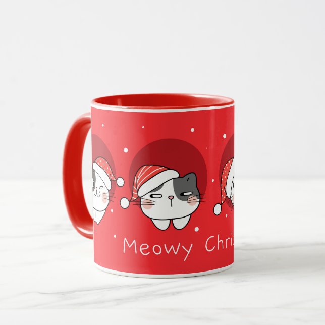 Cute Christmas Cats Mug (Front Left)