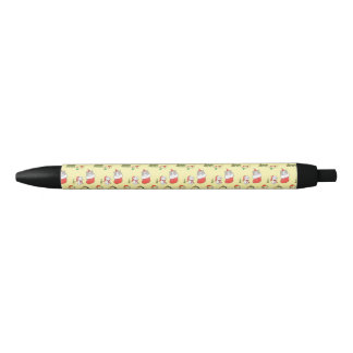Cute Christmas Cats Pattern – Festive Holiday Desi Black Ink Pen
