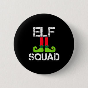 Cute Christmas Cheer Elf Squad Santa's Helper  6 Cm Round Badge