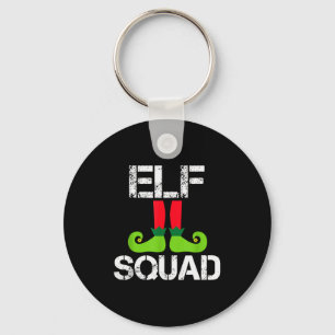 Cute Christmas Cheer Elf Squad Santa's Helper  Key Ring