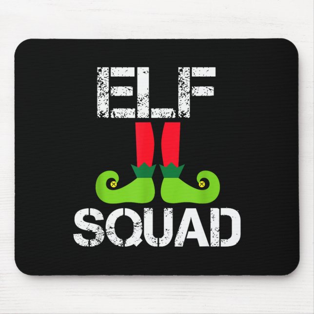 Cute Christmas Cheer Elf Squad Santa's Helper  Mouse Mat (Front)