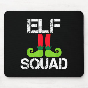 Cute Christmas Cheer Elf Squad Santa's Helper Mouse Mat