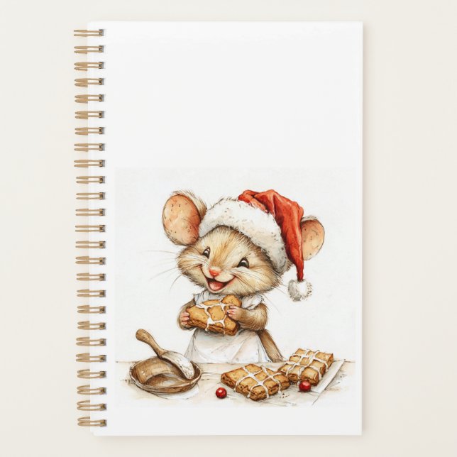 Cute Christmas Chef Mouse Planner (Front)