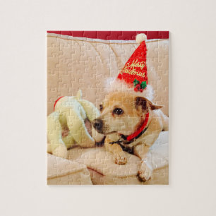 Cute Christmas Chihuahua Santa Dog 4Sadie Jigsaw Puzzle