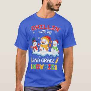 Cute Christmas Chillin With My 2nd Grade Snowmies T-Shirt