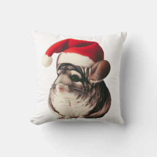 Cute christmas chinchilla cushion