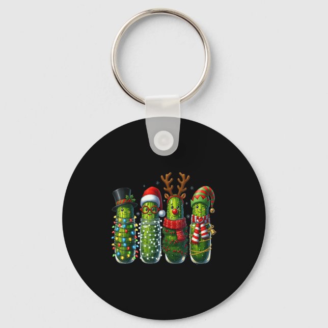 Cute Christmas Ckle Squad Funny Family Holiday Cos Key Ring (Front)