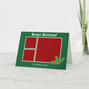 Cute Christmas collage photo greeting cards