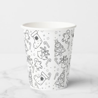 Cute Christmas Coloring Cups