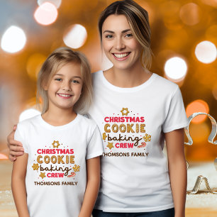 Cute Christmas Cookie Baking Crew Family Matching  T-Shirt