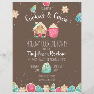 Cute Christmas Cookie Exchange Party Flyer