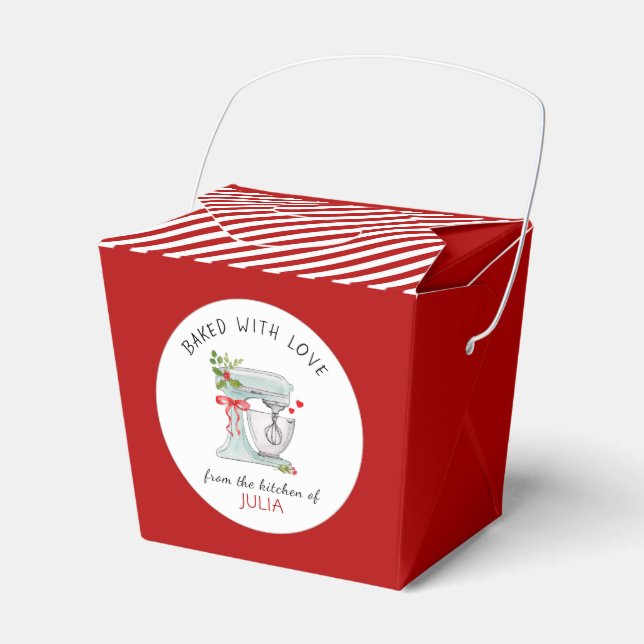 Cute Christmas cookie Favour Box (Front Side)