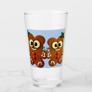 Cute Christmas Cookie Gingerbread Bears Glass
