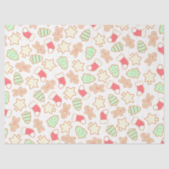 Cute Christmas Cookie Tissue Paper (Front)