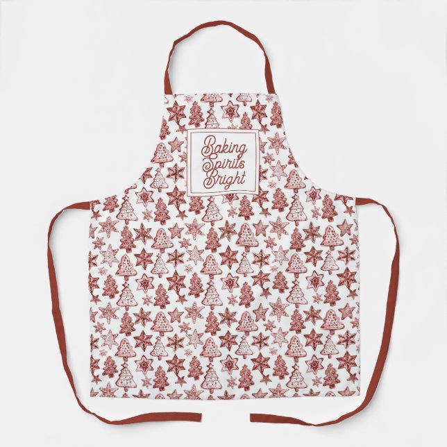 Cute Christmas Cookies Baking Christmas Bright Apron (Front)