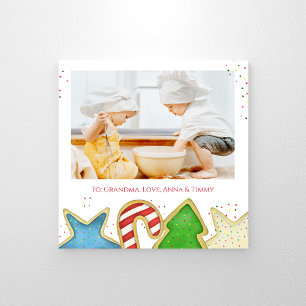 Cute Christmas Cookies Custom Family Photo Print