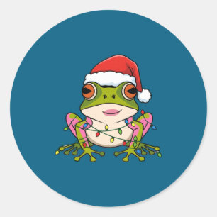 Cute Christmas Coqui Frog _ Holiday Puerto Rican L Classic Round Sticker