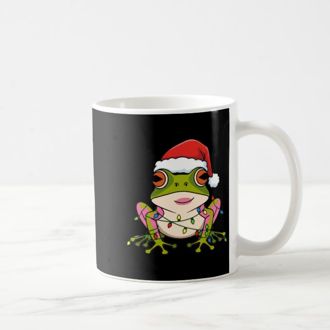 Cute Christmas Coqui Frog _ Holiday Puerto Rican L Coffee Mug (Right)
