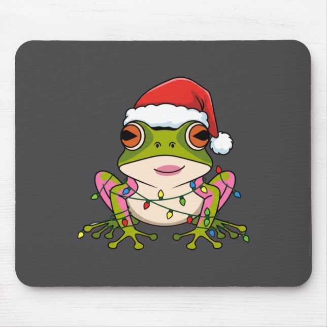 Cute Christmas Coqui Frog _ Holiday Puerto Rican L Mouse Mat (Front)