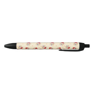 Cute Christmas Corgi Dog Pattern Holidays Black Ink Pen