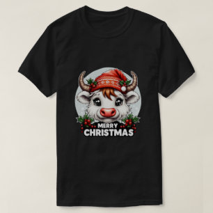 cute christmas cow T-Shirt