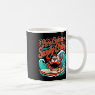 Cute Christmas Crab Pun Santa Hat Coffee Mug
