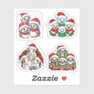 Cute Christmas Critter Stickers