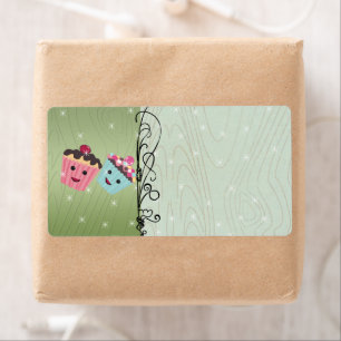 Cute Christmas Cupcakes Address Label