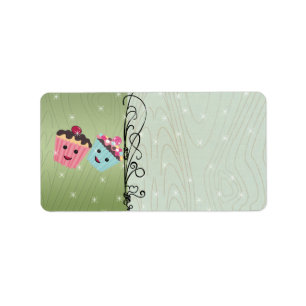Cute Christmas Cupcakes Address Label