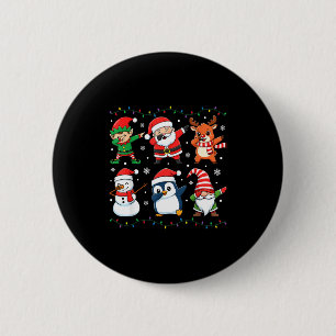 Cute Christmas Dabbing Santa Elf Reindeer Boys Gir 6 Cm Round Badge