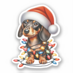 Cute Christmas Dachshund 