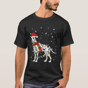 Cute Christmas DALMATIAN Dog Lights  T-Shirt