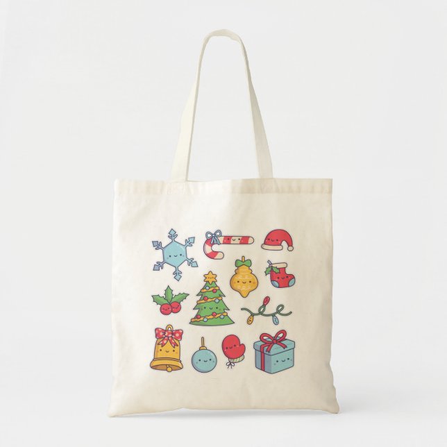 Cute Christmas Decorations Collection Tote Bag (Front)