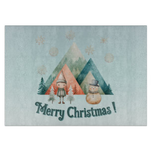 Cute christmas decorative cutting board