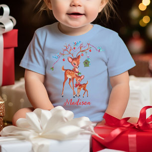 Cute Christmas Deer  Baby T-Shirt